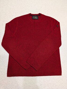 A&F Vintage Red Textured Crewneck Sweater - Size XL